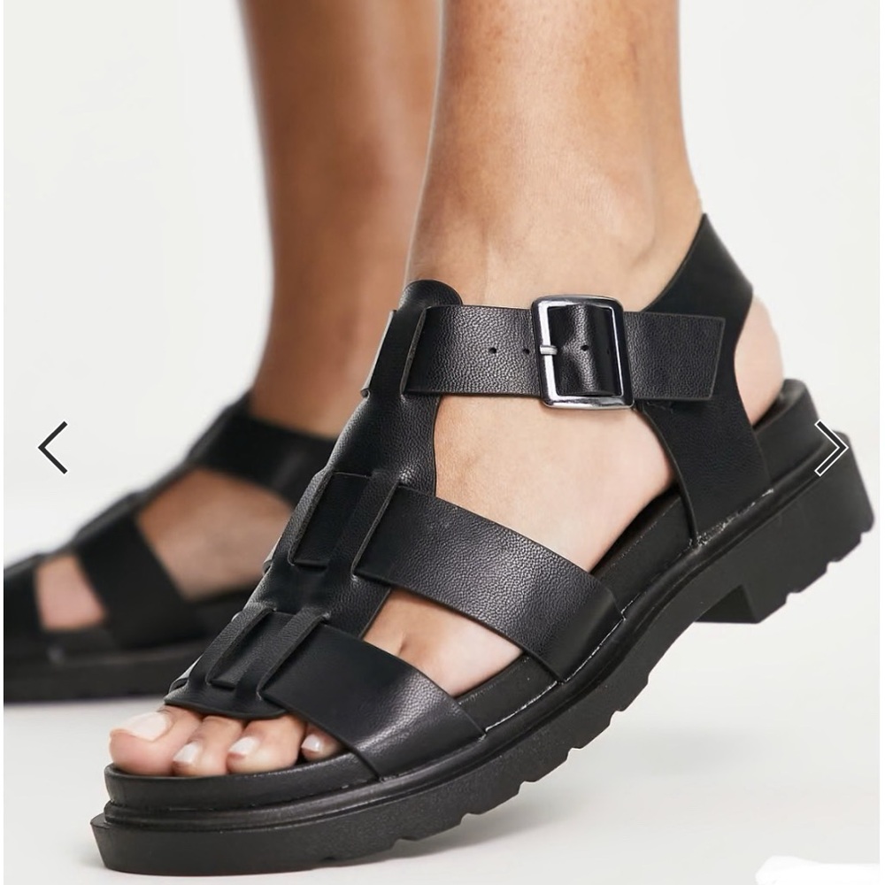 NIB ASOS New Look Chunky Sandals in black size 7